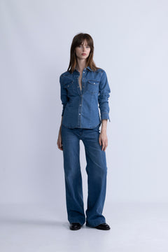SanillaPW SH - Medium Blue Denim