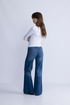 Irina Wide Leg - Medium Wash Blue Denim