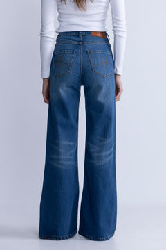 Irina Wide Leg - Medium Wash Blue Denim