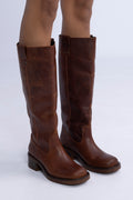 Bianco Biamary Knähöga Boots - Cognac
