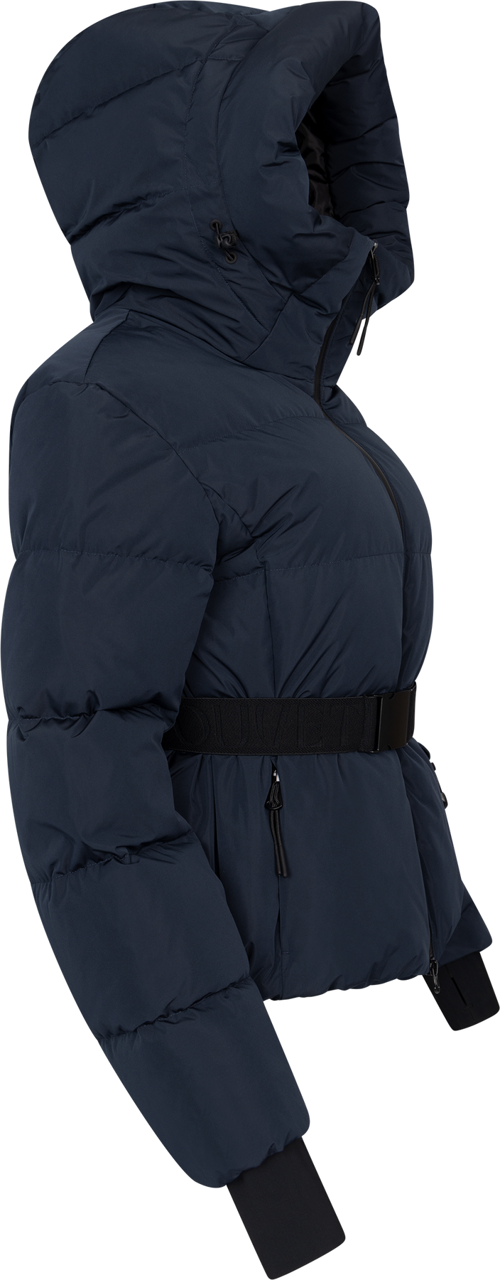 Emily Down Belt Jacket - Marinblå