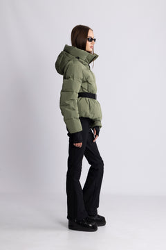 Emily Down Belt Jacket - Green