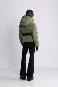 Emily Down Belt Jacket - Green