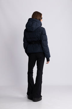 Emily Down Belt Jacket - Navy