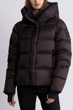 Angelika Down Puffer Jacket - Brown