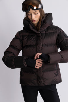 Angelika Down Jacket - Dark Brown