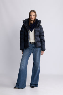 Angelika Down Puffer Jacket - Navy