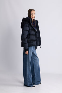 Angelika Down Puffer Jacket - Navy