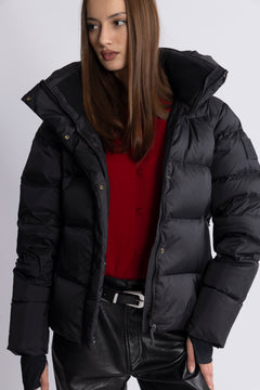 Angelika Down Puffer Jacket - Black