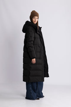 Sophie Long Down Coat - Black