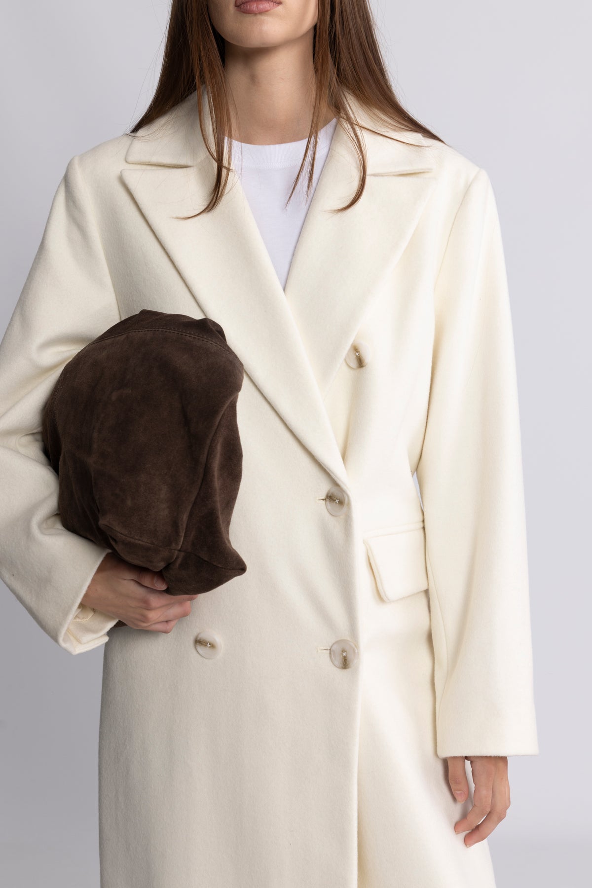 Isabella Wool Maxi Coat - Creme