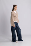 Elisabeth Knit Cardigan - Sand Melange