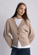 Elisabeth Knit Cardigan - Sand Melange