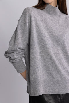 Nina Wool Knit Sweater - Grey Melange