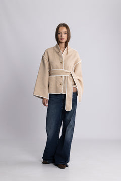 Estelle Tweed Jacket - Sand