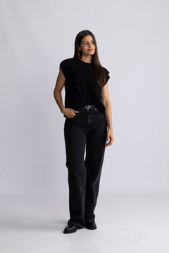 Lulu Sl Knit Vest - Black