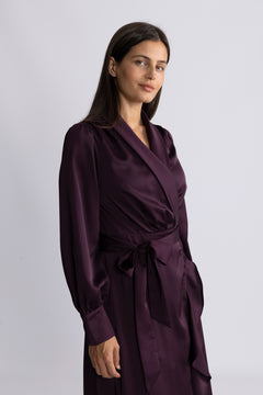 Iza Midi Dress - Burgundy