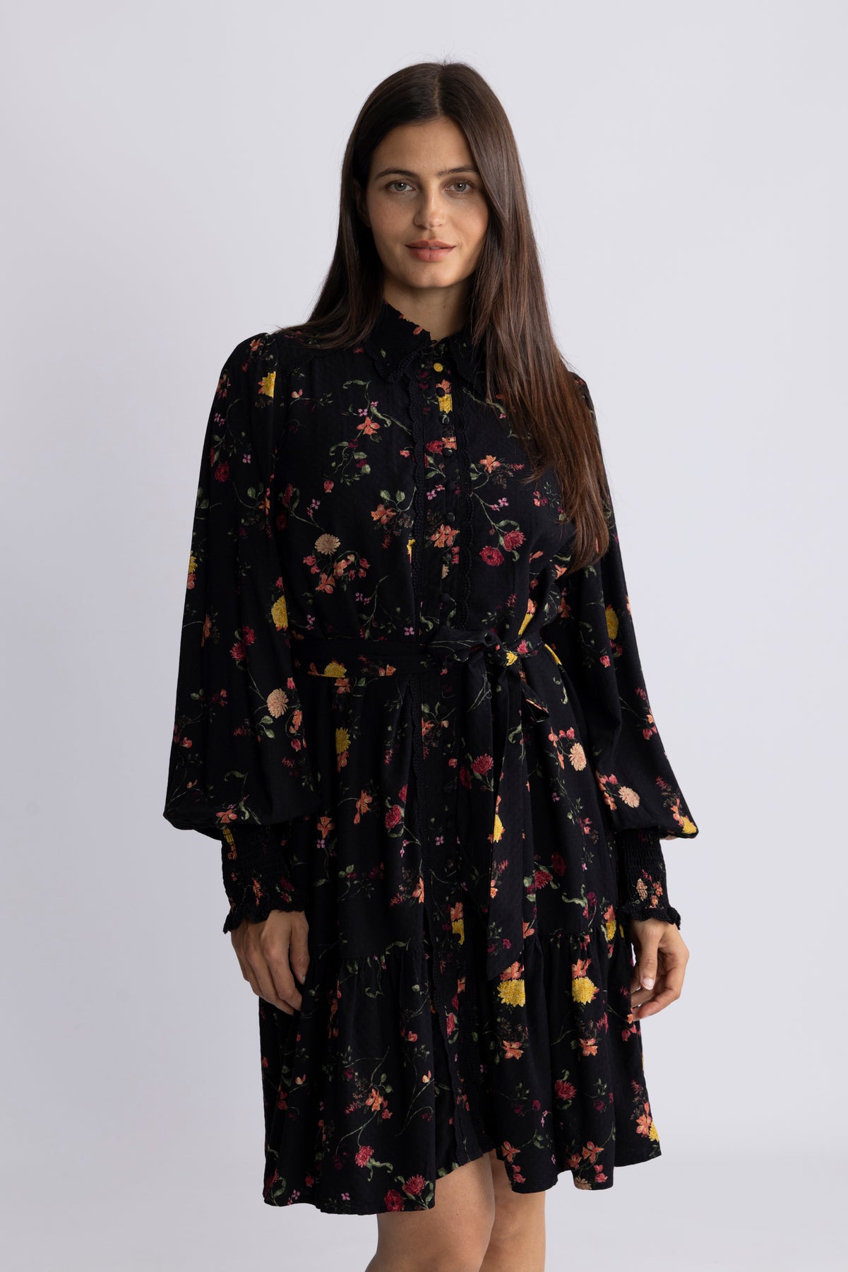 Yastilera Ls Shirt Dress - Svart Botari