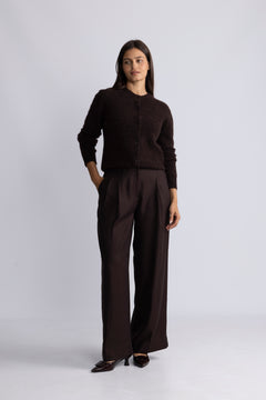 Nor Short Cardigan - Black Coffee
