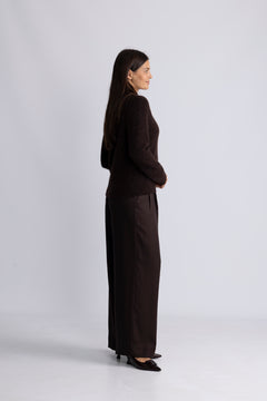 Nor Short Cardigan - Black Coffee