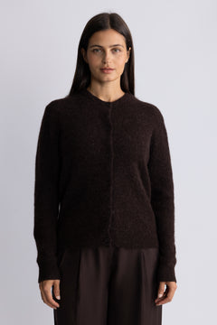 Nor Short Cardigan - Black Coffee