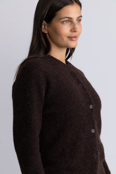 Nor Short Cardigan - Black Coffee