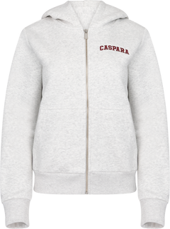 W. Varsity Zip Hoodie - Grey/Burgundy