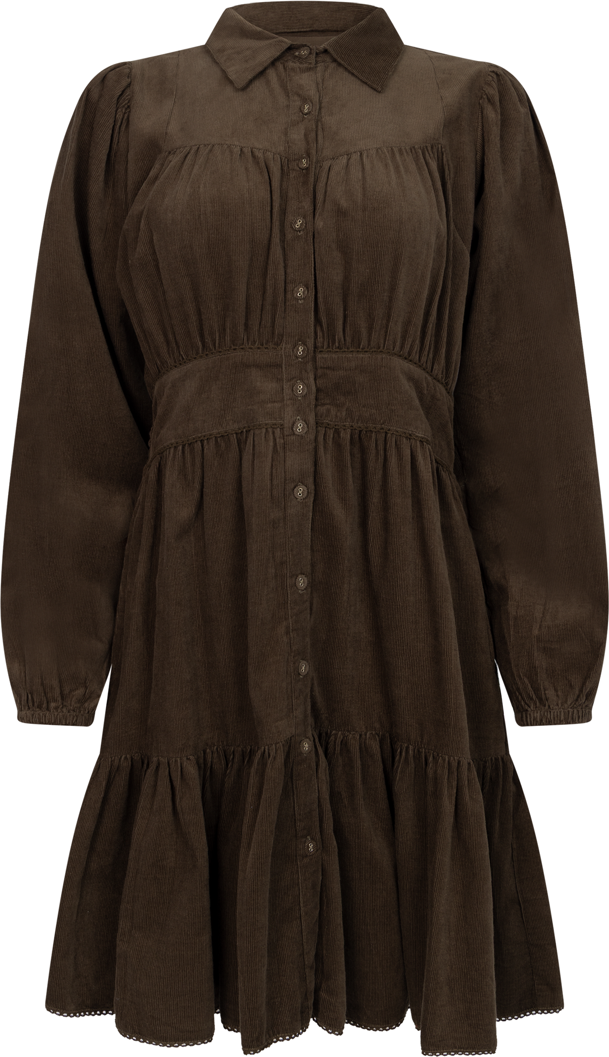 Vicky Dress - Dark Mocha Corduroy