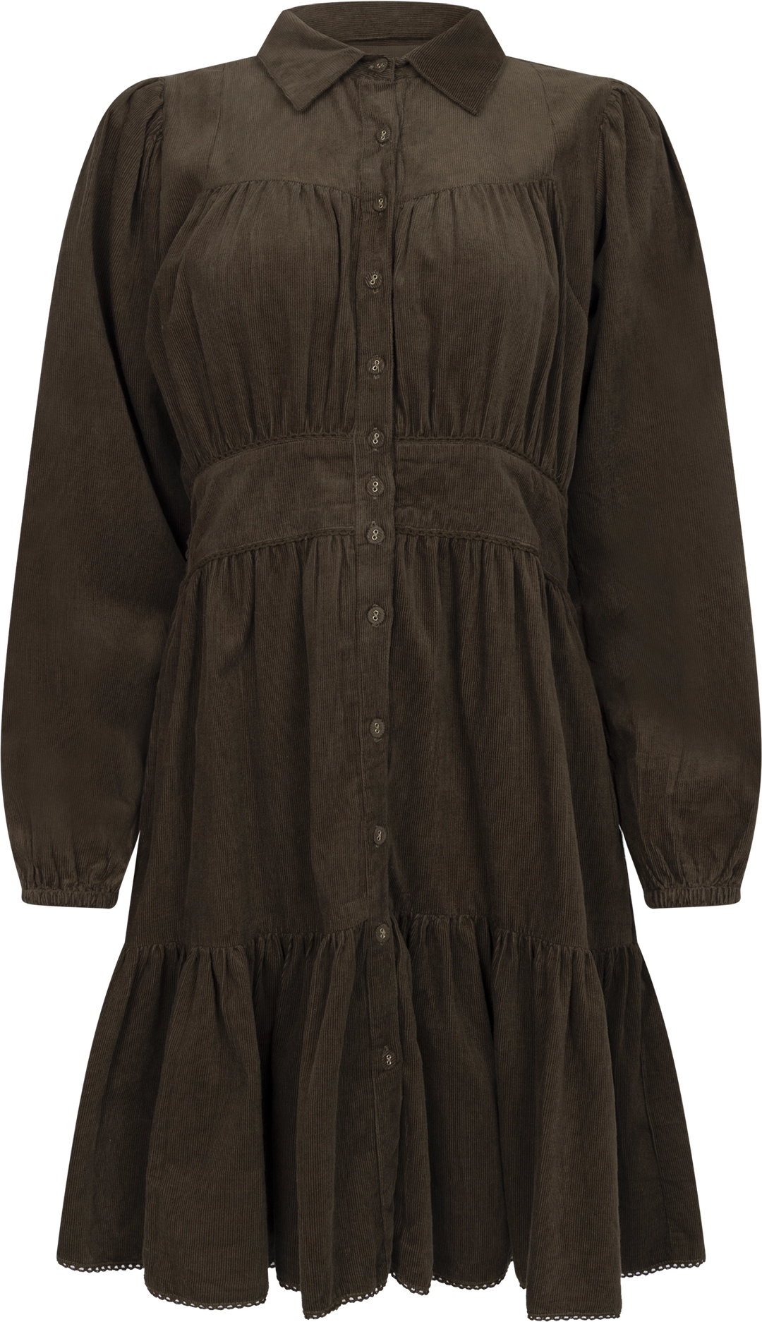 Vicky Dress - Dark Mocha Corduroy