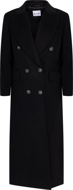 Cashmere Coat W Sedum X Long - Ebony Black