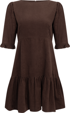 Rita Dress - Dark Mocha Corduroy
