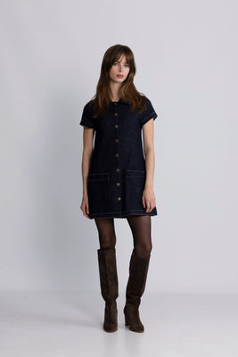 Wool Denim Gayane - Dark Navy Blue
