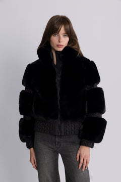 Furry Ski Jacket - Black