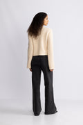 Y.A.S Yasemilie Ls Knit Cardigan - Sandshell Gold Buttons