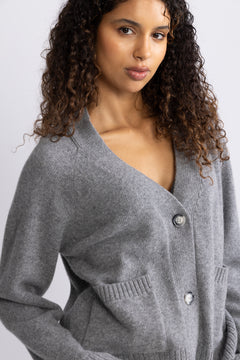 Petuna Cardigan - Grey Melange