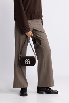 Miller Suede Mini Crossbody Bag - Shadow Oak