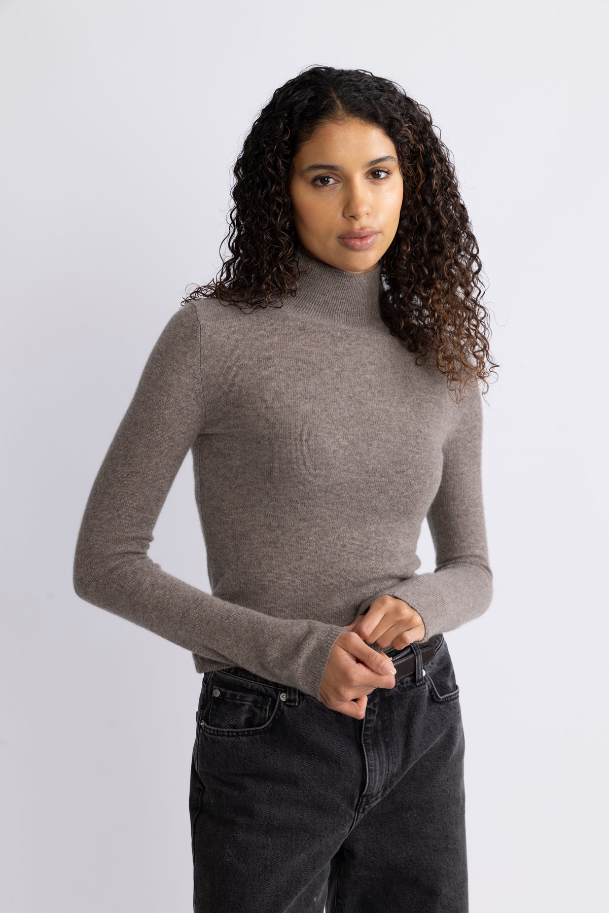 Cashmere Turtleneck - Taupe