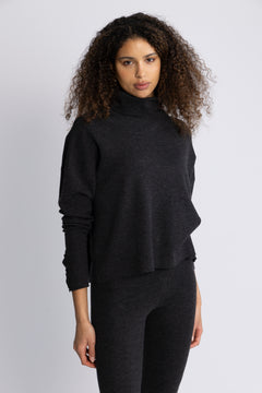 Tyra Merino Sweater - Dark Grey Melange