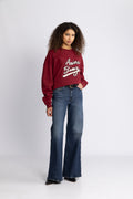 Miles Sweatshirt Chenille Signature - Cabernet