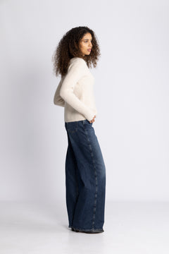 Sia Ras Ls Knit V-Neck Cardigan - Birch Melange