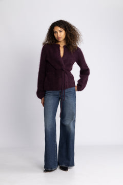 Fredrikke Chunky Cardigan - Red Wine
