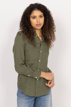 Classic Fit Linen Shirt - Supply Olive
