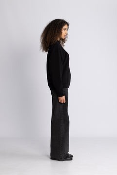 Miles Sweatshirt Chenille Signature - Black