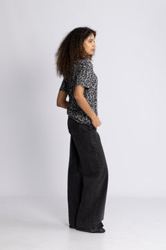 Cohen Tee - Grey Leopard