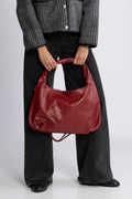 Peony Hobo Bag - Mörkröd