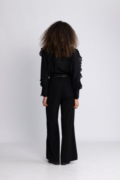 Cally Frill Shirt - Black
