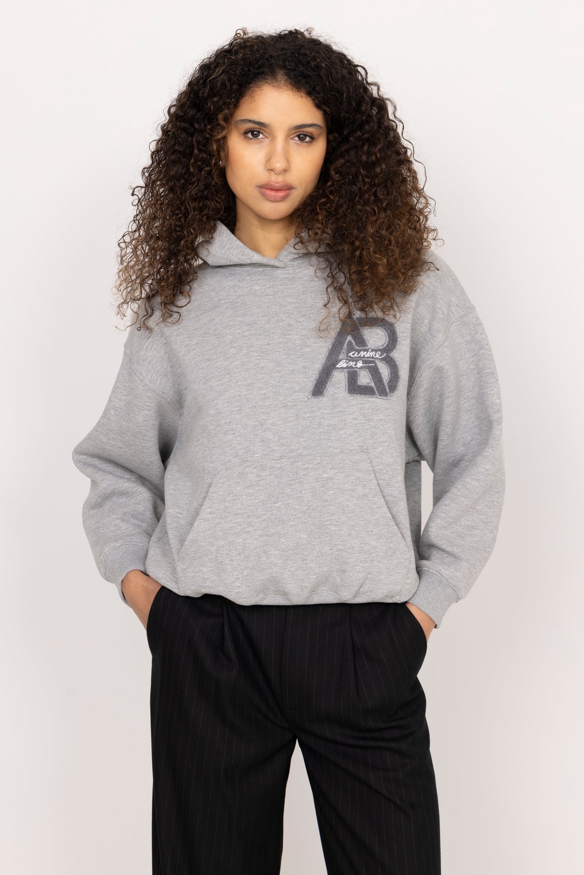 Jaci Hoodie Letterman - Medium Heather Grey