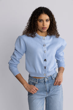 Firm Knit Cardigan - Hydrangea (Blue)