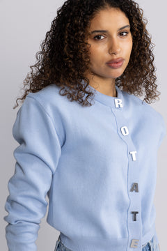 Firm Knit Cardigan - Hydrangea (Blue)