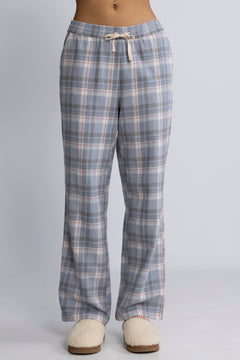 Flannel Pyjamas Set - Dusty Blue